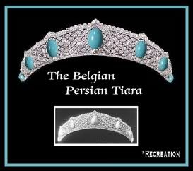 The Belgium Persian Tiara Turquoise Tiara, Queen Victoria Prince Albert, Queen Elisabeth, Tiaras Jewellery, Royal Tiaras, Diamond Tiara, Royal Jewels, Chevron Design, Royal Jewelry