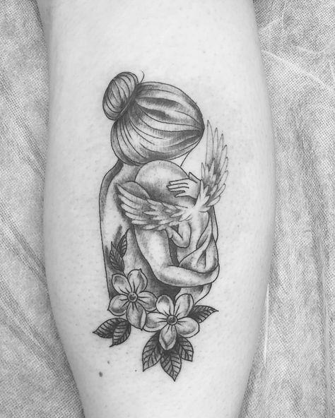 My Favorite What If Tattoo, 4 Angels Tattoo, Flower Angel Tattoo, Tattoo For Lost Mother, Multiple Misscarage Tattoo Ideas, Lost Infant Tattoo, Memorial Baby Tattoos, Rip Baby Tattoos, Twin Memorial Tattoo