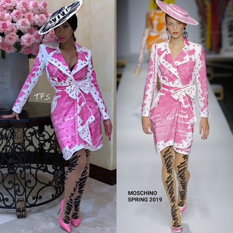 Instagram Style: Cardi B in Moschino Spring 2019 Cardi B Outfits, Cardi B Fashion, Ridiculous Outfits, Moschino Runway, Cardi B Pics, Cardi B Photos, Runway Gowns, Moschino Dress, 2019 Runway