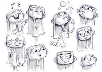 Ako Kresliť, رسم كاريكاتير, Cartoon Expression, Umbrella Girl, Drawing Cartoon Characters, Character Design Sketches, 캐릭터 드로잉, Funny Girl, Character Sketches