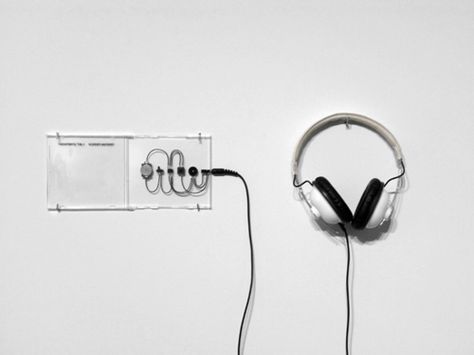 Describe your pin Headphones Art, Sound Sculpture, Speculative Design, Sound Installation, Wayfinding Design, Music Inspiration, Sound Art, Generative Design, Interactive Installation