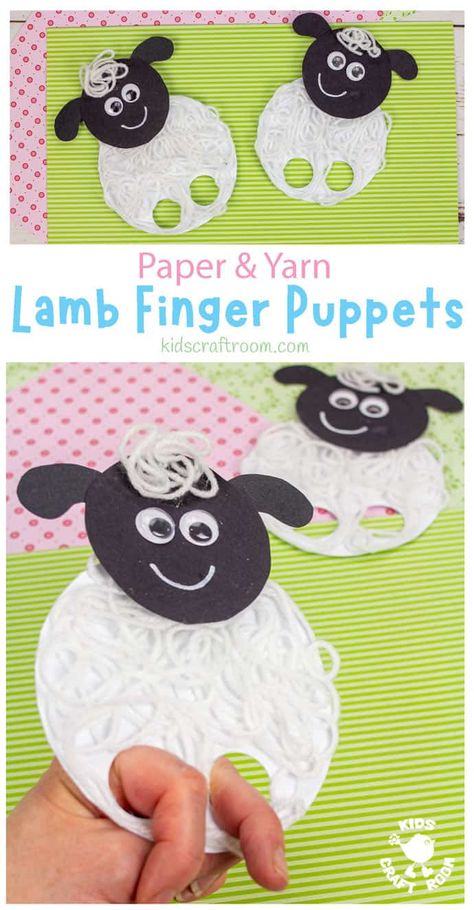 Easter Craft For Kids, Lamb Craft, Yarn Texture, Winter Crafts Preschool, Sheep Crafts, Kids Craft Room, Preschool Craft, Puppet Crafts, Spring Craft