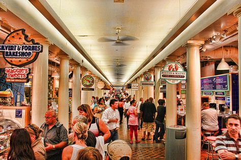 Quincy Market Boston, Boston Aesthetic, Barrel Vault, Rhode Island Travel, Quincy Market, Massachusetts Travel, Downtown Boston, Visiting Boston, Boston Usa