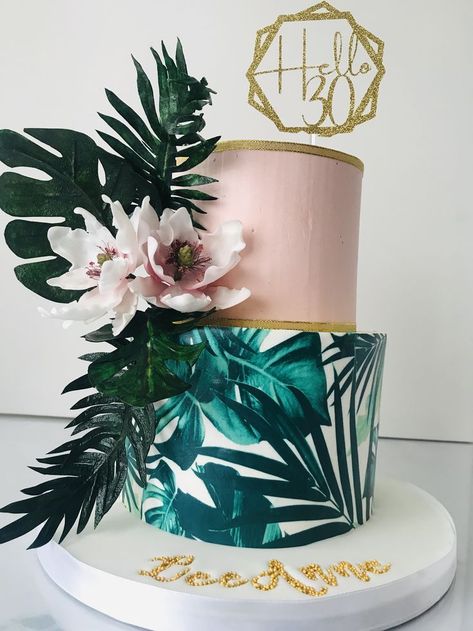 Women Birthday Cakes, Cake Decoration Tutorial, Tropical Dinner, Cake Pattern, Birthday Cakes For Women, Magnolia Flowers, Women Birthday, Cake Decorating Tutorials, Magnolia Flower