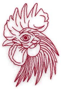 Redwork Rooster Head Embroidery Design by Starbird Inc. Rooster Head, Redwork Patterns, Rooster Painting, Chicken Crafts, Chicken Painting, Rooster Art, Redwork Embroidery, Wood Burning Patterns, Chickens And Roosters