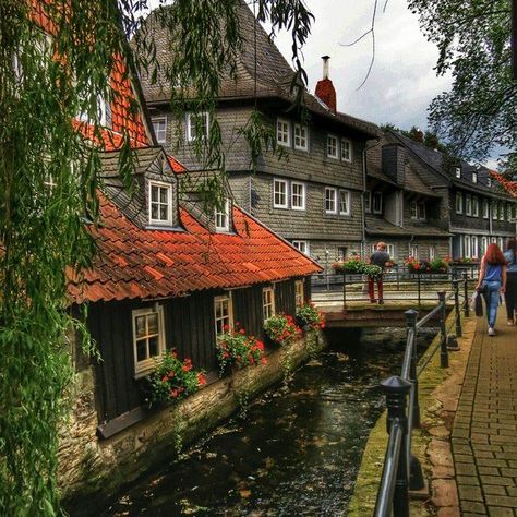 Goslar Germany, Medieval Germany, Saxony Germany, German Village, Lower Saxony, Travel Germany, Medieval Houses, European Architecture, Austria Travel