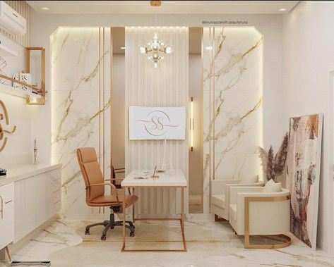 Facial Room Ideas, Facial Room Ideas Estheticians, Golden Toilet, Geberit Toilet, Facial Room, Small Office Design Interior, Esthetician Room Decor, Dental Office Design Interiors, Esthetics Room