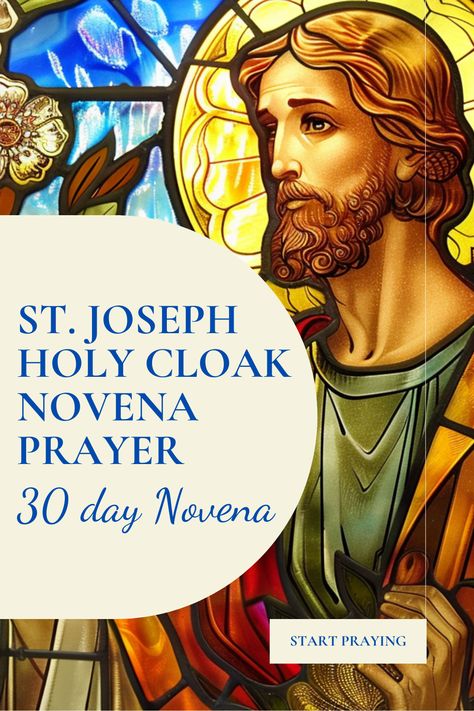 The St. Joseph Holy Cloak Novena Prayer is a profound and spiritually enriching devotion dedicated to one of the most beloved saints in the Catholic Church. This 30-day novena symbolizes the 30 years St. Joseph spent with Jesus before His public ministry, inviting the faithful to seek his powerful intercession and protection. Through daily prayers and the recitation of the Litany of St. Joseph, this novena wraps us in the spiritual mantle of St. Joseph. St Joseph Novena, Francis Of Assisi Prayer, Rosary Novena, Novenas Catholic, Closing Prayer, Novena Prayers, Daily Prayers, Francis Of Assisi, Blessed Virgin Mary