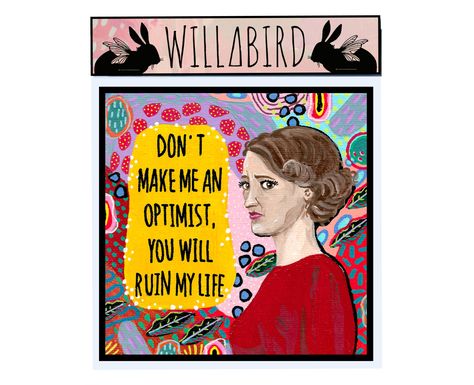 Magnet of Phoebe Waller-Bridge in Fleabag by willabird, Don't Make me an Optimist, You Will Ruin my Life Ruin My Life, Labyrinth Jareth, Funny Magnets, The Neverending Story, Vintage Humor, Cheer Up, Acrylic On Canvas, Customized Gifts, Shop House