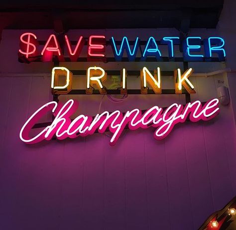 Can't be said enough. Mimosas Quotes, Champaign Quotes, Enchanting Quotes, Champagne Neon Sign, Neon Wine Sign, Neon Signs Quotes Bar, Hype Pics, Save Water Drink Champagne, Champagne Quotes