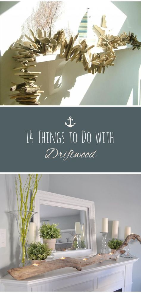 Recycled Decor, Room Decor Crafts, Driftwood Diy, Home Decor Diy Crafts, Driftwood Projects, Driftwood Decor, Driftwood Crafts, Beach Vacations, Beach Crafts