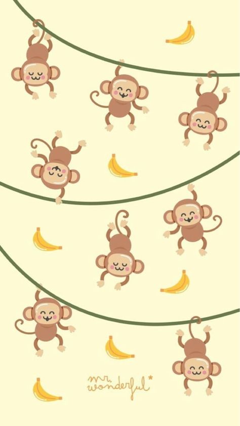 Sfondo animaletto 🐵🐵🐵🐵🐵🍌🍌🍌 Cartoon Monkey Wallpaper, Monkey Wallpaper Iphone, Monkey Wallpaper, Cartoon Monkey, Monkeys, Bananas, Wallpaper Iphone, Wallpapers, Iphone