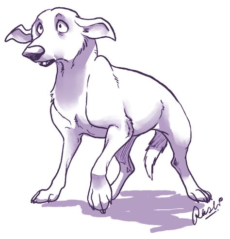 scared dog Scared Dog Illustration, Dog Scared, Scared Dog Drawing, Scared Dog, Dog Poses, Cat Sketch, Dog Sketch, Character Model Sheet, Dog Eyes