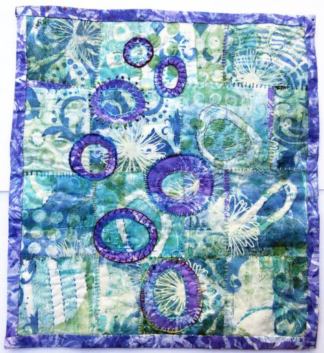 Art by Jane LaFazio | Artwork Archive Kunst Collages, Jane Lafazio, Nature Quilt, Quilt Wall, Creative Textiles, Heirloom Quilt, Quilt Art, Gelli Printing, Intuitive Art