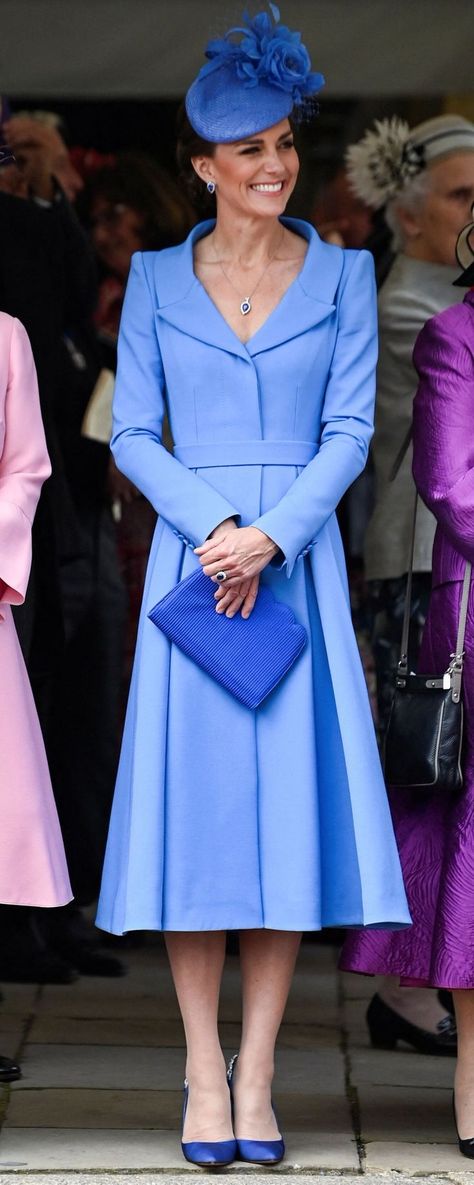 Kate Sharma Blue Dress, Kate Middleton Blue Outfit, Kate Middleton Blue Dress, Kate Middleton Blue Gown, Cornflower Blue Dress, Kate Middleton Pregnant Dress, Blue Dress Outfits, Order Of The Garter, Kate Dress