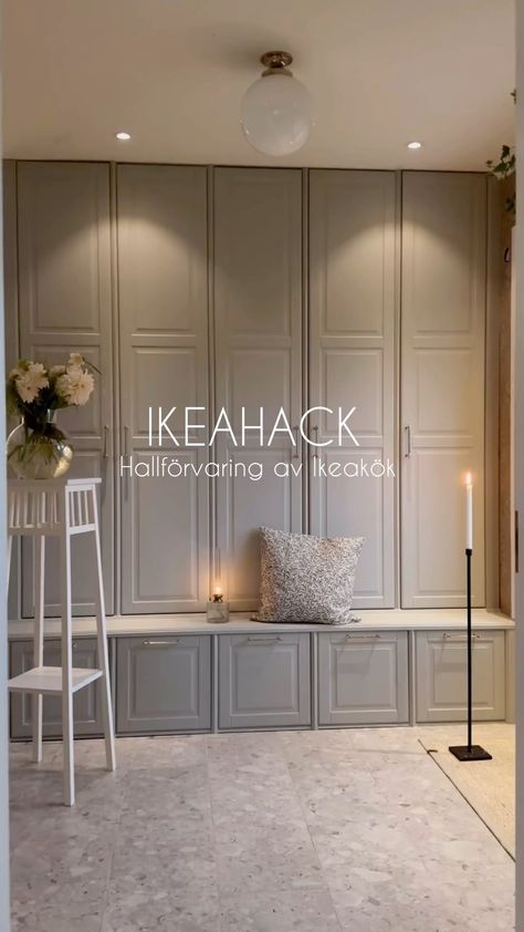 Ikea Hack Wardrobe, Ikea Built In Wardrobes, Ikea Bedroom Hacks, House Renovation Design, Ikea Built In, Bedroom Built In Wardrobe, Wardrobe Bedroom, Home Hall Design, Diy House Renovations