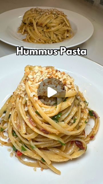 Matt Santos on Instagram: "Hummus Pasta 🍝🌿🍋   Follow @drmattcooks for more recipes!  Sharing an easy and delicious recipe that is perfect for dinner or meal prep! I love the creaminess of the hummus sauce, and it is a relatively clean and healthy alternative to a typical cream sauce. The seasoned breadcrumbs add the perfect crunch. Enjoy!   Ingredients: -1 box pasta of your choice  -3/4 cup garlic hummus  -1/2 cup fresh parsley, chopped  -1/4 cup pasta water  -1/4 cup sun-dried tomatoes, chopped -1 small onion, small diced  -1 bell pepper, small diced  -2 tbs oil from sun-dried tomatoes (optional)  -1/2 tsp red chili flakes  -salt and pepper to taste  -lemon juice for garnish   Breadcrumbs: -1/2 cup breadcrumbs  -1/2 tsp onion powder  -1/2 tsp garlic powder  -salt and pepper to taste Bell Pepper Tomato Pasta, Pasta Recipes With Bell Peppers, Pasta Bell Peppers, Red Bell Pepper Pasta Sauce, Toasted Red Pepper Pasta, Roasted Red Bell Pepper Pasta, Hummus Sauce, Hummus Pasta, Garlic Hummus