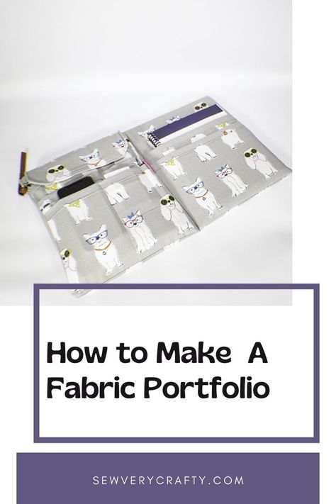 Fabric Portfolio, Sewing Case, Basic Sewing, Padfolio, Beginner Sewing, Sewing Tutorials Free, Ladder Stitch, Sewing Items, Sewing Projects For Beginners