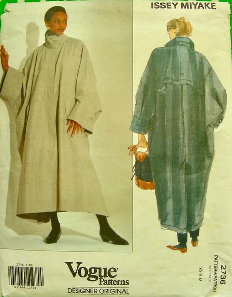 Vogue 2736 C | Vintage Sewing Patterns | Fandom Oversized Coat Pattern, Issey Miyake Sewing Patterns, Oversize Coat, Vintage Vogue Patterns, Vintage Vogue Sewing Patterns, Vogue Vintage, Coat Pattern Sewing, Vogue Sewing Patterns, Vogue Pattern