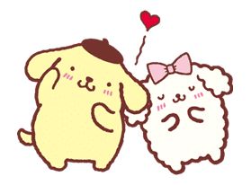 Pompompurin and Friends by SANRIO sticker #24698 Chat Stickers, Hello Kit, Line Sticker, Line Store, Sanrio Characters, Macaroons, Cute Characters, Cute Cartoon Wallpapers, Cartoon Wallpaper