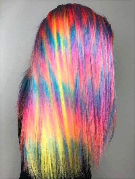 Hidden Rainbow Hair, Hidden Hair Color, Holographic Hair, Dyed Hair Pastel, Ombre Blond, Hair Color Underneath, Rainbow Hair Color, Hair Color Pastel, Multicolored Hair