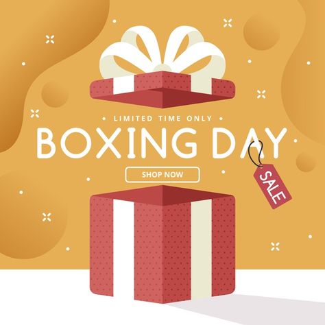 Offer Banner, Gifts Banner, Boxing Day Sale, Print Design Template, Shop Till You Drop, Event Themes, Sale Banner, Boxing Day, Corporate Design