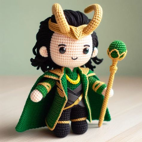 Crochet Bucky Barnes, Loki Clothes, Marvel Crochet, Amigurumi Characters, Disney Crochet Pattern, Crochet Flip Flops, Pola Amigurumi, Aesthetic Crochet, Crochet Food