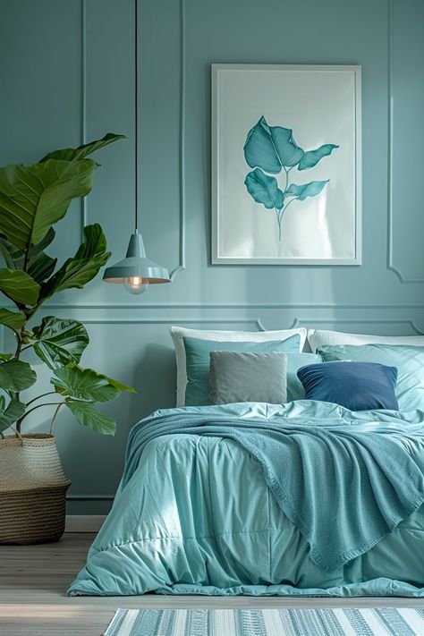 29 Minimal Blue Bedroom Ideas 25 House Bedroom Aesthetic, Aesthetic Lake House, Uncluttered Bedroom, Lake House Decorating Ideas, Lake House Aesthetic, Lake House Decorating, Blue And Cream Bedroom, Vibrant Bedroom, Beach Dates