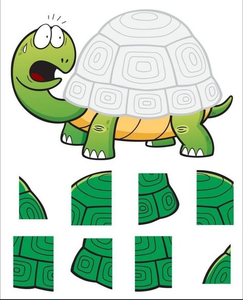 Turtle Activities, Jigsaw Puzzles For Kids, Kindergarten Learning, Preschool Activity, Kids Learning Activities, Toddler Learning Activities, Preschool Learning Activities, Toddler Learning, Preschool Learning