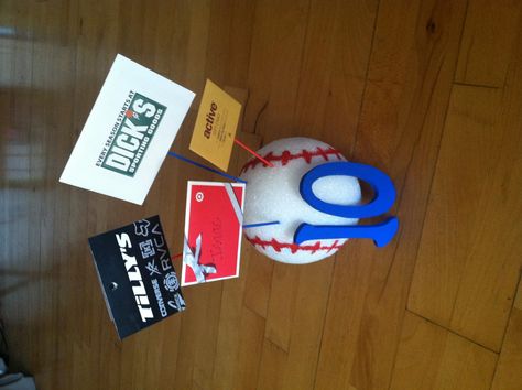 Baseball Gift Card Holder..so many functions...table numbers for parties...Love it Gift Card Bouquet, Baseball Theme Birthday, Baseball Camp, Sports Banquet, Diamond Dolls, Baseball Girlfriend, Softball Stuff, Baseball Crafts, Banquet Ideas