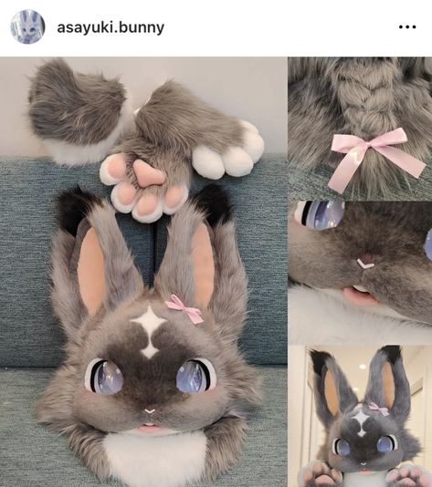 Fursona Art Bunny, Kimono Fursuits, Kawaii Fursuit, Rabbit Fursona, Rabbit Fursuit, Fluffy Cat Drawing, Bunny Fursuit, Bunny Fursona, Kigurumi Fursuit