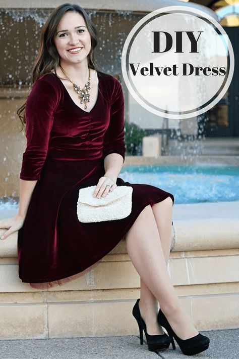 Velvet Davina Dress Itch to Stitch Style Maker Fabrics Velvet Dress PDF Sewing Pattern Diy Clothes Sewing Patterns, Velvet Dress Sewing, Velvet Dress Pattern, Sewing Velvet, Velvet Diy, Dress Pattern Sewing, Stretch Velvet Dress, Midi Dress Pattern, Velvet Dress Short