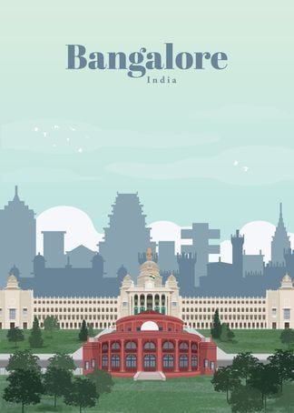 'Traveltastic' Posters | Studio 324 - page 2 | Displate Kids Collage, Bangalore City, City Life Photography, Indian Illustration, Travel Poster Design, Indian Railways, Dorm Posters, Retro Travel Poster, City Illustration