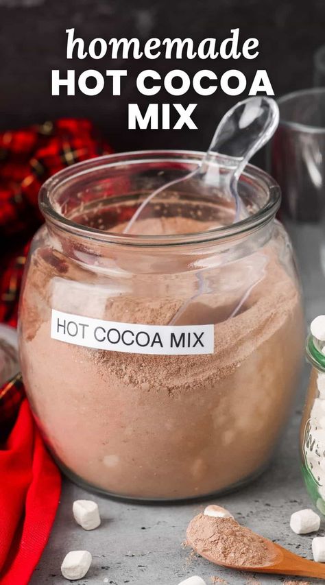 Homemade hot cocoa mix is a delicious and comforting treat that can be easily made at home with just a few simple ingredients. Hot Chocolate Mix In A Jar, Cocoa Mix In A Jar, Diy Hot Chocolate Mix, Cocoa Mix Recipe, Hot Cocoa Mix Recipe, Powder Coffee Creamer, Hot Chocolate Mix Recipe, Mix In A Jar, Homemade Hot Chocolate Mix