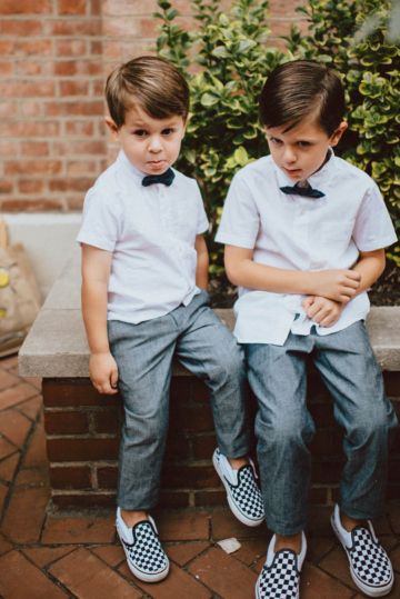 Fun & Stylish Wedding by Pat Robinson Photography Kids Wedding Outfits Boys, Toddler Wedding Outfit Boy, Wedding Kids Outfit, Kids Wedding Outfits, Wedding Outfit For Boys, Black Tie Attire, Outfit Wedding Guest