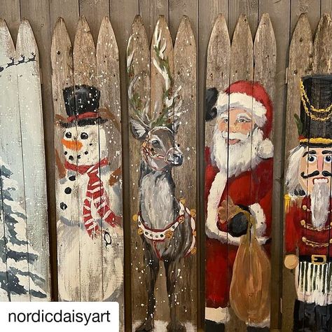 Painting On Barnwood Ideas, Winter Paintings On Wood, Things To Paint On Wood, Christmas Boards Signs, Christmas Nutcracker Decorations, Wood Christmas Signs, Wooden Snowman Crafts, Slate Ideas, Porch Boards