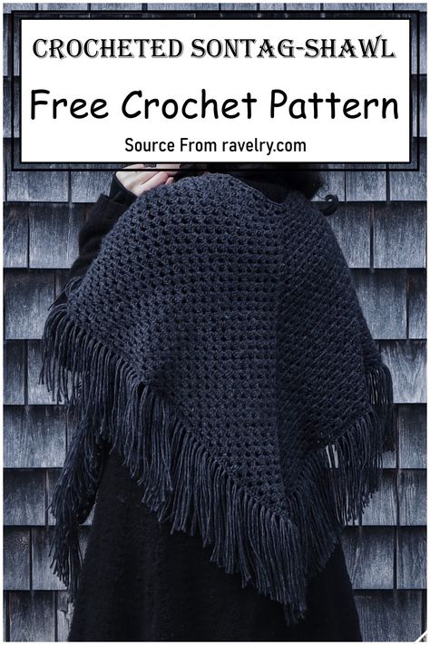 45 Easy Free Crochet Shawl Patterns Crochet Bat Cape Pattern Free, Crochet Black Shawl, Crochet Bat Shawl Pattern, Black Crochet Shawls, Viking Shawl Pattern, Witchy Shawl Crochet, Crochet Witch Shawl, Free Crochet Gothic Patterns, Gothic Shawl Crochet Pattern