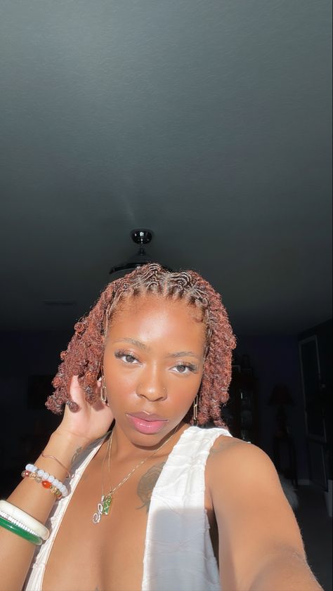 Holiday Hairstyles For Locs, Barrel Twist Locs Women, Copper Locs, Loc Bob, Loc Colors, Locs Goddess, Affordable Lace Front Wigs, Coiling Natural Hair, Locs Journey