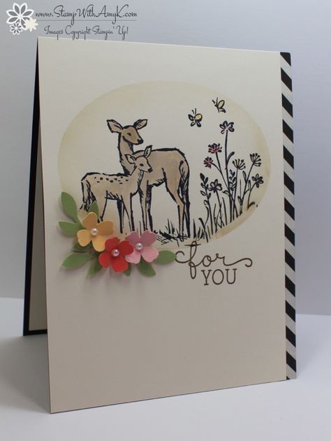 In The Meadow - Stamp With Amy K Deer Cards, Hand Made Greeting Cards, Stamping Up Cards, The Meadows, Animal Cards, Masculine Cards, Greeting Card Design, Itty Bitty, Card Maker