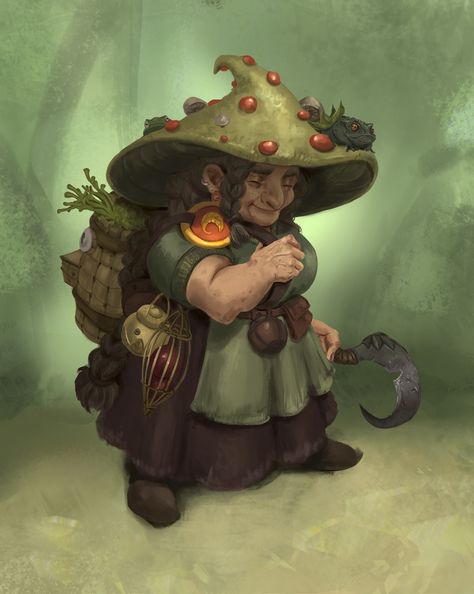 ArtStation - Madelyn Pickpot, Pauline Aillet Fairy 5e Art, Forest Druid, Gnome Dnd, Desert Project, Vibe Board, Dnd Druid, Ursa Major, Dungeons And Dragons Characters, Dnd Art