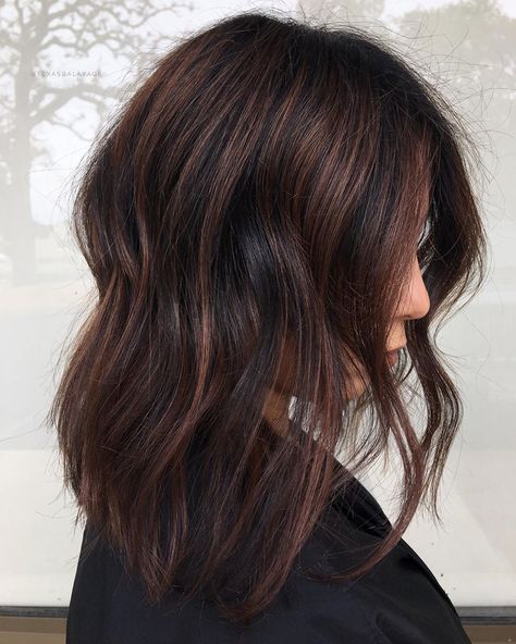 50 Trendy Brown Hair Colors and Brunette Hairstyles for 2020 - Hair Adviser Neutral Brown Hair With Lowlights, High And Lowlights Brunettes, Fall Hair Color For Brunettes Cool Tones, Medium Brown Hair With Lowlights, Neutral Brown Hair Color, Toned Balayage, Rose Highlights, Medium Brunette, Pelo Chocolate