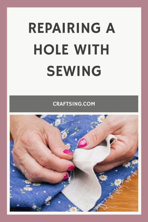 Discover the easy process of repairing fabric by sewing holes with simple steps. This comprehensive tutorial includes instructions for both hand and machine sewing methods to repair holes and tears in various types of clothing and textiles. Learn effective tips on preparing the fabric before sewing to achieve a seamless, polished outcome. Mend Holes, Sewing Methods, Sewing Holes, Brother Sewing Machines, Ladder Stitch, Machine Sewing, Clothing And Textile, Fabric Glue, French Seam