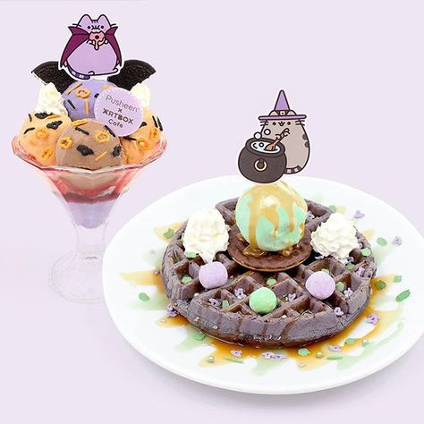 Pusheen x ARTBOX Cafe (@artbox_cafe) • Instagram photos and videos Pusheen Cafe, Artbox Cafe, Halloween Pusheen, Pusheen Stuff, Pusheen Birthday, Kawaii Desserts, Kawaii Coffee, Halloween Deserts, Dream Cafe