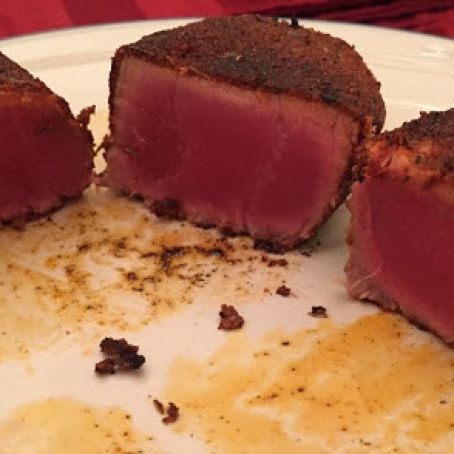 Blackened Ahi Tuna with Soy-Mustard Sauce Ahi Tuna Sauce, Tuna Tacos Recipe, Blackened Ahi Tuna, Seared Tuna Recipe, Blackened Tuna, Tuna Sauce, Almond Crusted Salmon, Ahi Tuna Recipe, Tuna Tacos