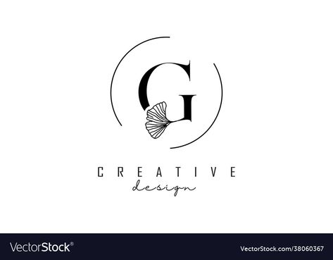 G G Logo Design, G Letter Design Creative, Gc Logo Design, G Logo Design Letter, G G Logo, Logo Design G, Letter G Logo Design, Plant Symbolism, Nature Template