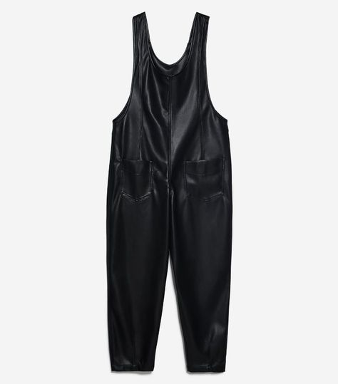 Zara Faux Leather Dungarees Leather Dungarees, Black Catsuit, Prom Dresses Long Pink, Formal Dresses For Teens, Leather Jumpsuit, Simple Fall Outfits, Best Leather, 2020 Fashion Trends, Lazy Outfits