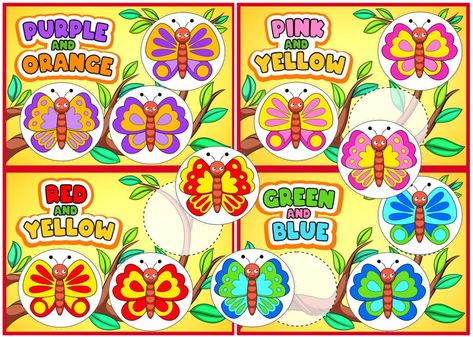 Farm Animal Sorting Activity, Farm Addition Preschool, Farm Matching Game Free Printable, Farm Animals Cognitive Activities, Insect Puzzle Printable, Activity Template, Butterfly Life Cycle Activity, Letter Matching Activities, Printable Butterfly