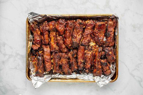 Sweet And Spicy Pork, Pork Spare Ribs Recipe, Spareribs Recipe, Pork Spareribs, Pork Spare Ribs, Recipes Sweet, Spicy Pork, Ginger And Honey, Spare Ribs