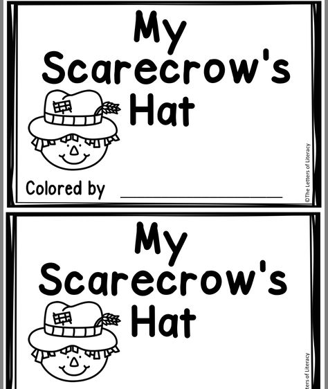 Scarecrow's Hat Activities, Preschool Scarecrow Activities, Scarecrow Activities Preschool, Scarecrow Crafts Preschool, Senior Kindergarten, Kindergarten October, Fall Classroom Activities, Scarecrow Ideas, October School