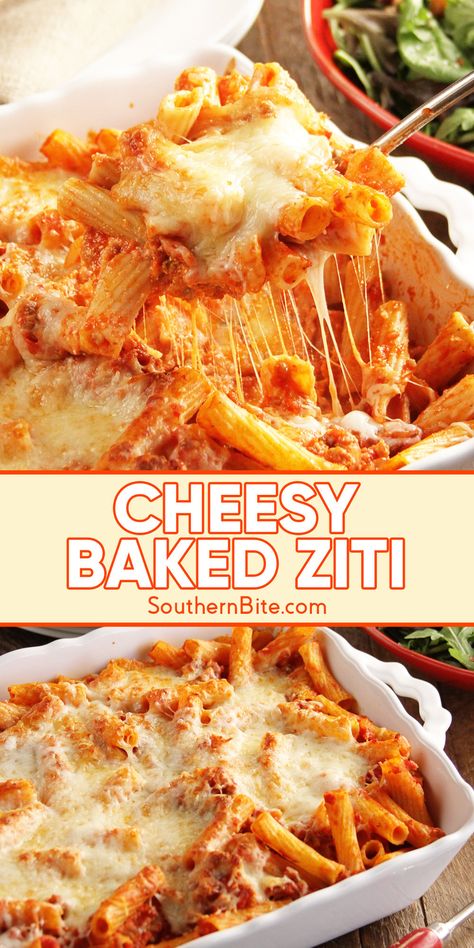 Recipe With Italian Sausage, Best Pasta Recipe, Cheesy Baked Ziti, Dinner For A Crowd, Pioneer Woman Recipe, Easy Baked Ziti, Ziti Recipe, Future Chef, Ziti Pasta